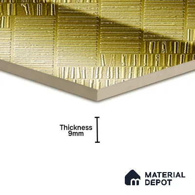 Highlighter Tiles  Tile TL 07255 C Roxy 8001 GLM (Gold) 1 ft x 1 ft Ceramic Matte Finish - 9 mm  | 2 mm Spacer is Mandatory (Sample)